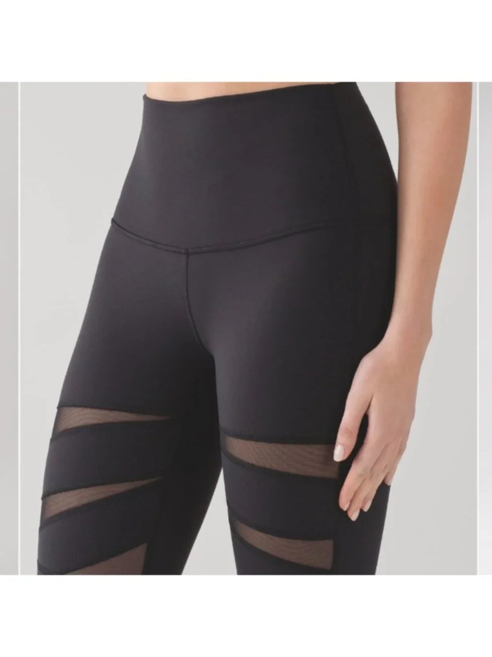 Lululemon Wunder Under Pant (Hi-Rise) (Tech Mesh) Black